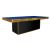 Stella Dining Table Gold 48"x96" Rectangular Insert Black - Top Royal Blue