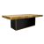 Stella Dining Table Gold 48"x96" Rectangular Insert Black - Top Champagne