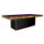 Stella Dining Table Gold 48"x96" Rectangular Insert Black - Top Eggplant
