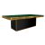 Stella Dining Table Gold 48"x96" Rectangular Insert Black - Top Emerald Green
