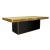 Stella Dining Table Gold 48"x96" Rectangular Insert Black - Top Ivory