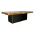 Stella Dining Table Gold 48"x96" Rectangular Insert Black - Top Rose Gold
