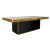 Stella Dining Table Gold 48"x96" Rectangular Insert Black - Top White