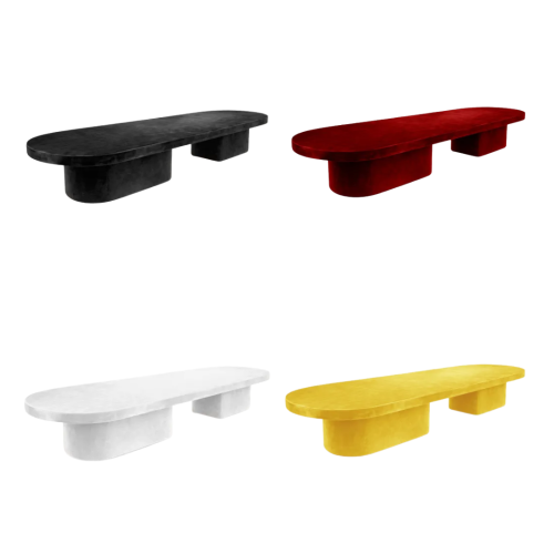 Oval black out Table