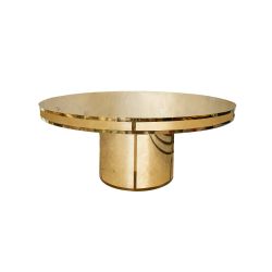 Reflection Dining Table Gold 72" Round