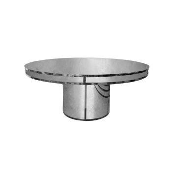 Reflection Dining Table Silver 72" Round