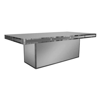 Reflection Dining Table Silver 48"x96" Rectangular