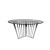 Rosaline Reflection Dining Table Silver Top Glass Round 48"