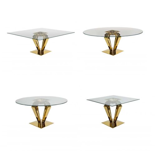 Diamond Dining Table Gold