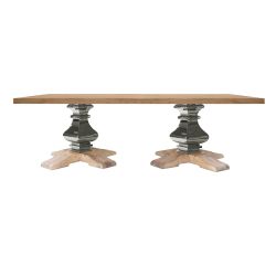 Stainless steel Tuscan Dining Table Silver 48"x 96" Rectangular