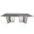 Geneva Reflection Dining Table Frame Silver (Acrylic Top)