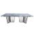 Lucerne Reflection Dining Table Frame Silver (Acrylic Top)