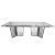 Varona Reflection Dining Table Frame Silver (Acrylic Silver Top)