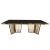 Varona Reflection Dining Table Frame Gold (Acrylic Black Top)