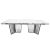 Varona Reflection Dining Table Frame Silver (Acrylic White Top)