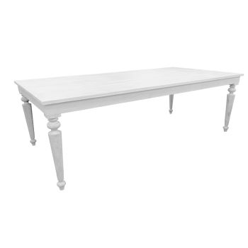 Vintage Bella Dining Table White 48"x96"