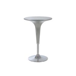 Contemporary Cocktail Table Scoop Silver (Adjustable)