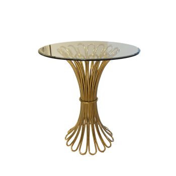 Lilou Highboy Table Gold (30"D)