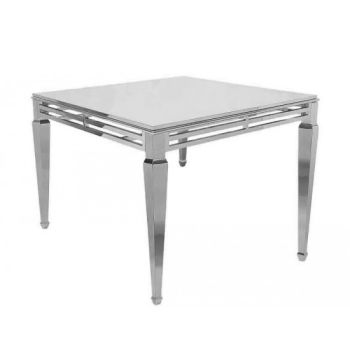 Reflection HighBoy Table Silver 60" x 60" Stainless Steel Top