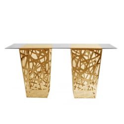 Reflection Highboy Table Web Gold 24"x96"