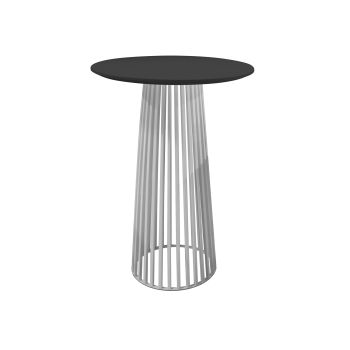 Bohemian Highboy Table White (Black Top)