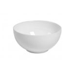 White round soup bowl (19oz) with smooth sides, shown on a white background