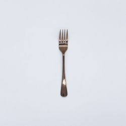 Modern Flatware Dessert Fork Rose Gold Set 10