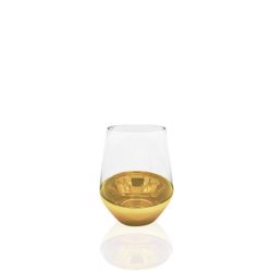Deep Clear Gold Water Goblet (25 rack)