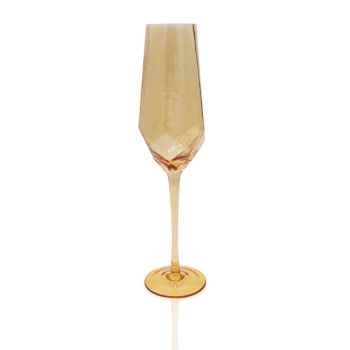 Geo Amber Champagne Goblet (Rack 25)