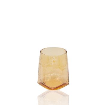 Geo Amber Water Glass (Rack 16)
