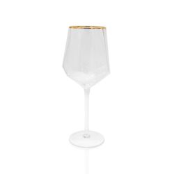 Geo Golden Clear Ring Wine Goblet (Rack 16)