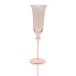 Glitz blush champagne flute with slender stem and flared bowl, soft pink event glassware for weddings and toasts, rack of 36.