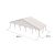 Heavy Duty Structure 82'x33' Silver Frame White Top