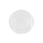 White 8-inch salad plate with subtle rim detail, shown on a white background