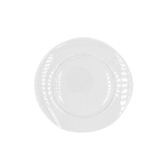 White 8-inch salad plate with subtle rim detail, shown on a white background