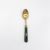 Acrylic Green Handle Dessert Spoon Gold Set 10 Acrylic Green Handle Dessert Spoon Gold Set 10