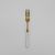 Acrylic White Handle Dinner Fork Gold Set 10