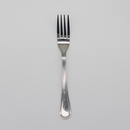 Classic silver dinner fork with smooth rounded handle (set of 10)