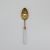 Acrylic White Handle Dinner Spoon Gold Set 10