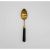 Acrylic Black Handle Dessert Spoon Gold Set 10 Acrylic Black Handle Dessert Spoon Gold Set 10