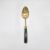 Acrylic Green Handle Dinner Spoon Gold Set 10 Acrylic Green Handle Dinner Spoon Gold Set 10