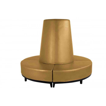 Contemporary Banquette (Round) (Gold)