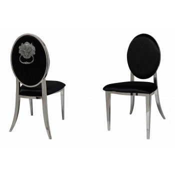 Lion Chair (Silver-Black)