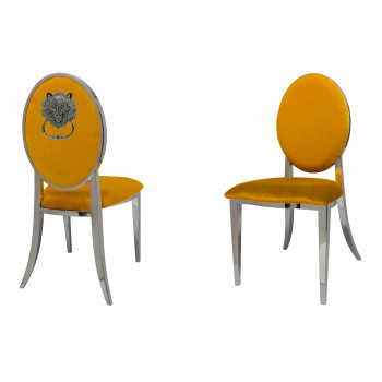 Lion Chair (Silver-Yellow)