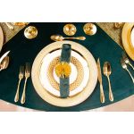 Silver dessert fork with modern rounded handle, chic disposable flatware set of 10 for cakes, dessert bars, and wedding receptions.