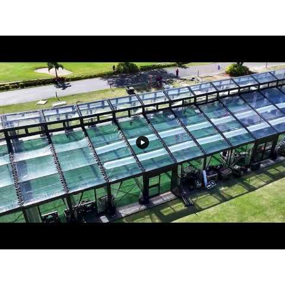 Cathedral Structure 20'x20' Silver Frame Clear Top - Garden Tent