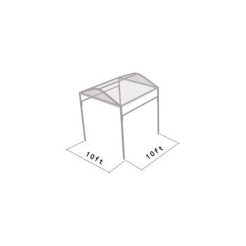 Curve Structure 10'X10' Silver Frame clear top