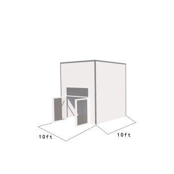 Square Structure 10'X10' Silver Frame White Top