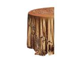 Blush pink and neutral two-tone Ali specialty event tablecloth linen with elegant shimmer for weddings, parties, and upscale celebrations.