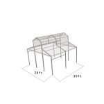 Cathedral Structure 20'x20' Silver Frame Clear Top - Garden Tent